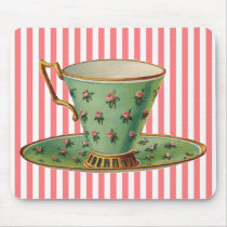 Vintage Victorian Tea Cup Mousepad