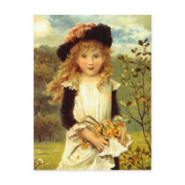 VINTAGE VICTORIAN THE DAFFODIL GIRL POSTCARD