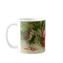 Vintage Victorian Valentine's Day Crimson Roses Mug