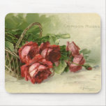 Vintage Victorian Valentine's Day Red Roses Mouse Pads