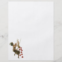 Vintage Victorian Valentine's Day Woman and Hearts Custom Flyer