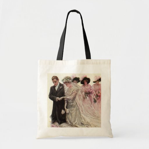Vintage Victorian Wedding Ceremony, Bride Groom Bag