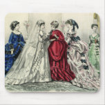 Vintage Victorian Wedding Party, Bride Bridesmaids Mousepad