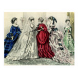 Vintage Victorian Wedding Party, Bride Bridesmaids Post Cards