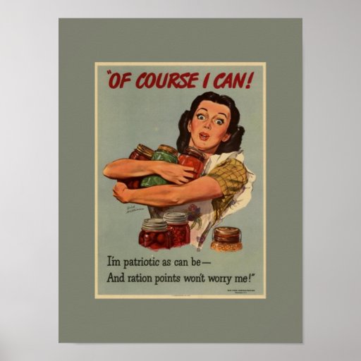 Vintage Victory Garden: Of Course I Can! Poster