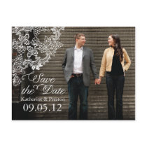 Vintage Vineyard Photo Save the Date Postcard