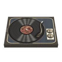 Vintage Vinyl Record Player Canvas Wrap Canvas Prints
