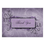 vintage violet  Thank You Card Personalized Announcements