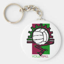 Vintage Volleyball Keychain