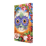 Vintage Wain Flower Cat Art Wrapped Canvas Stretched Canvas Prints