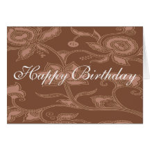 Vintage Wallpaper Birthday Card