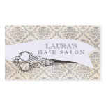 Vintage Wallpaper Scissors Hair Salon Business Business Cards