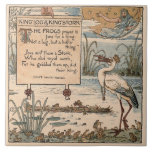 Vintage Walter Crane: King log and king stork tiles