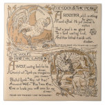 Vintage Walter Crane: Rooster & Pearl Wolf & Lamb tiles