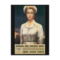 Vintage War Postcards, US Nurse Corps