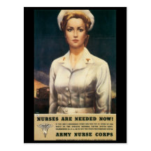 Vintage War Postcards, US Nurse Corps