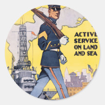 Vintage War Poster stickers