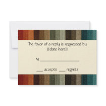 Vintage Warm Autumn Stripes Wedding