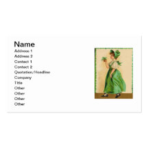 Vintage Wearing Of The Green St Patrick's Day Card Business Card Template