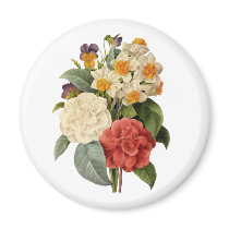 Vintage Wedding Bouquet, Blooming Flowers Refrigerator Magnet