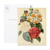 Vintage Wedding Bouquet, Blooming Flowers Post Cards