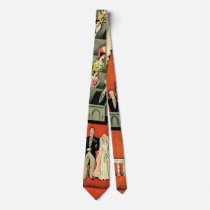 Vintage Wedding Ceremony, Bride and Groom Custom Ties