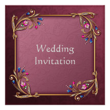 Vintage Wedding Invitation Card