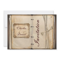 Vintage wedding Invitation cards