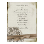 Vintage Wedding Invitation Post Card