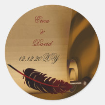vintage wedding label stickers