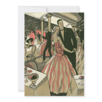 Vintage Wedding Newlyweds First Dance Custom Invitations