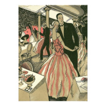 Vintage Wedding Newlyweds First Dance Custom Invitations
