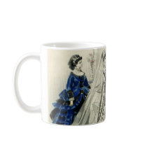 Vintage Wedding Party; Bride with Bridesmaids Coffee Mug