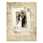 Vintage Wedding Photo Template Photographic Print