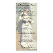 Vintage Wedding Reception Menu, City Dance, Renoir Rack Card