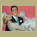Vintage Wedding Save the Date! happy Newlyweds postcards