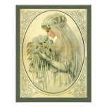 Vintage Wedding, Victorian Bride Bridal Portrait Invitations