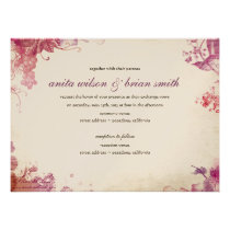 Vintage Wedding Vine Floral Invitation invitations