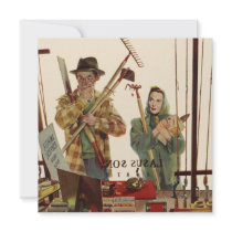Vintage Weekend Warriors Custom Invitations