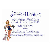 Vintage Welding Pin Up Business Cards