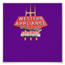 vintage western appliance sign photographic print