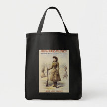 Vintage Western Cowgirl Miss Annie Oakley Canvas Bag