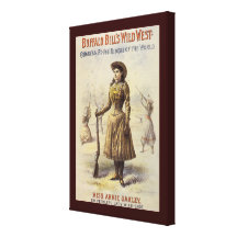 Vintage Western Cowgirl Miss Annie Oakley Canvas Prints