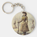 Vintage Western Cowgirl Miss Annie Oakley Keychain