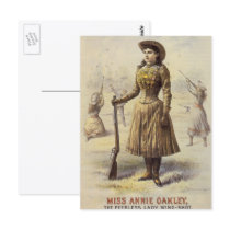 Vintage Western Cowgirl Miss Annie Oakley Post Card