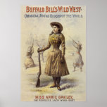 Vintage Western Cowgirl Miss Annie Oakley Poster