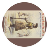 Vintage Western Cowgirl Miss Annie Oakley Sticker