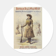 Vintage Western Cowgirl Miss Annie Oakley Sticker