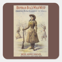 Vintage Western Cowgirl Miss Annie Oakley Stickers