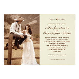 Western wedding invitations